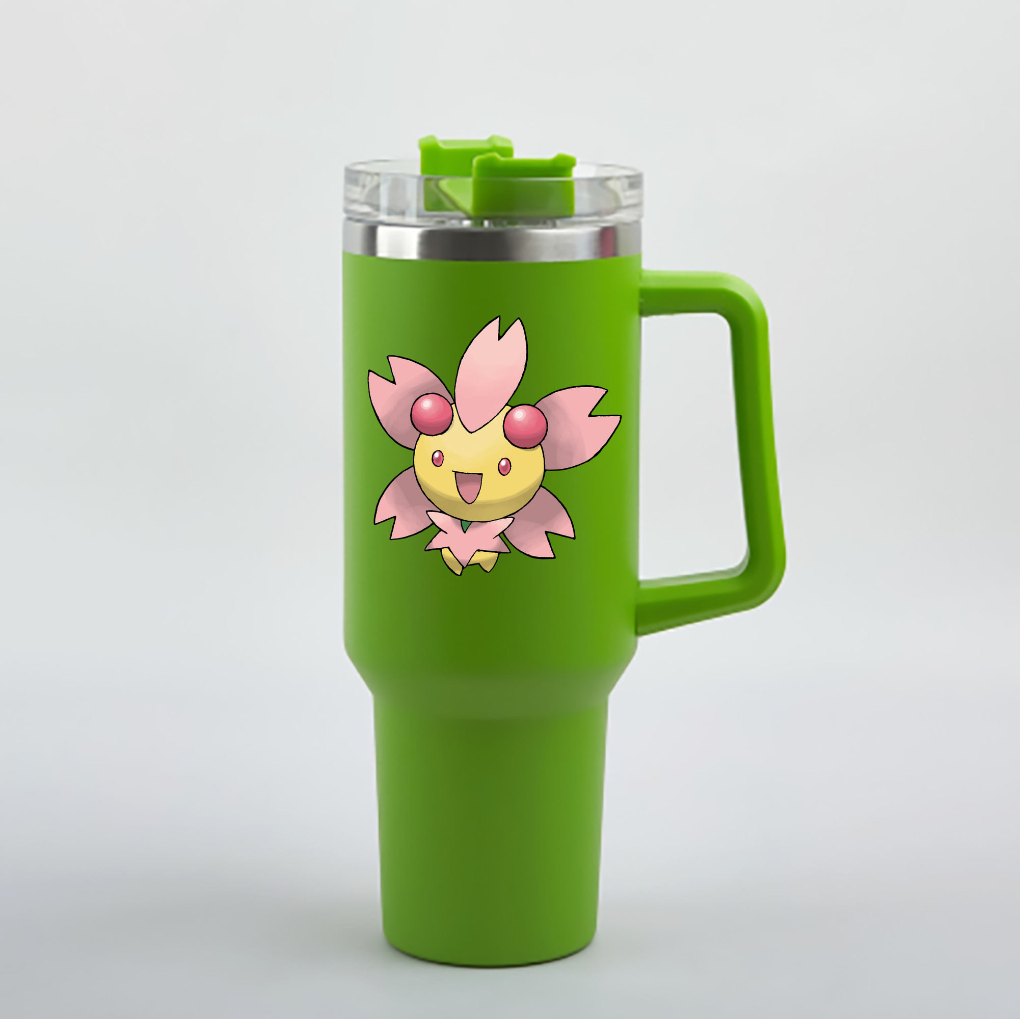 （画像用） ポケットモンスター Pokémon 1200mL車用タンブラー - クリスタルステッカー（プラスチックストロー付き）